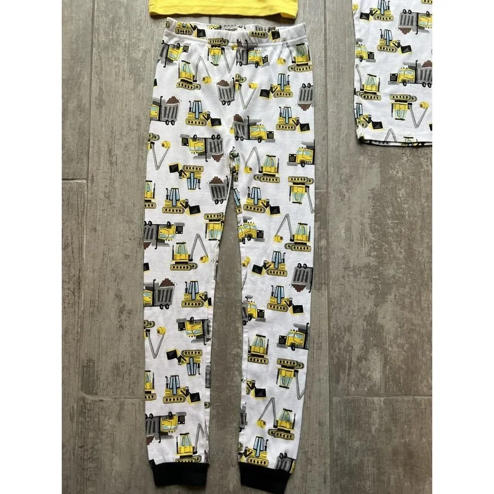3 Piece Pajama Set Toddler Boy Pjs TONS OF FUN AT BEDTIME Construction Truck 7